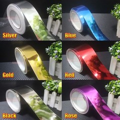 Bubble Free Gloss Mirror Chrome Vinyl Wrap Sticker Car House Film 2inch Width CF
