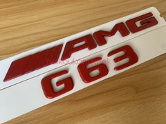 Gloss RED 3D Number Letters Rear Trunk Badge Emblem for G63 AMG