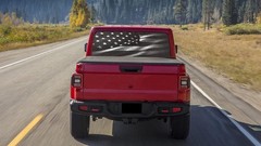 Universal Fit American Flag Truck Window Sticker – 66″ x 20″ Waterproof Design