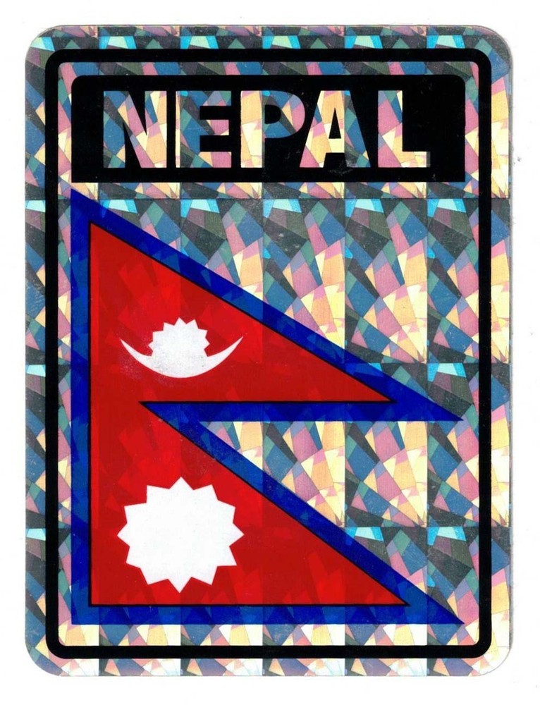 Pack Of 50 Nepal Country Flag Reflective Decal Bumper Sticker DC-165