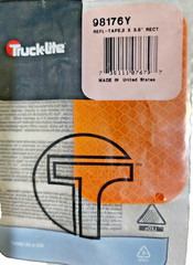 (5) Genuine Truck Lite 98176Y3 Reflective Tape Retro Yellow 2”X3 1/2″ Rectangle