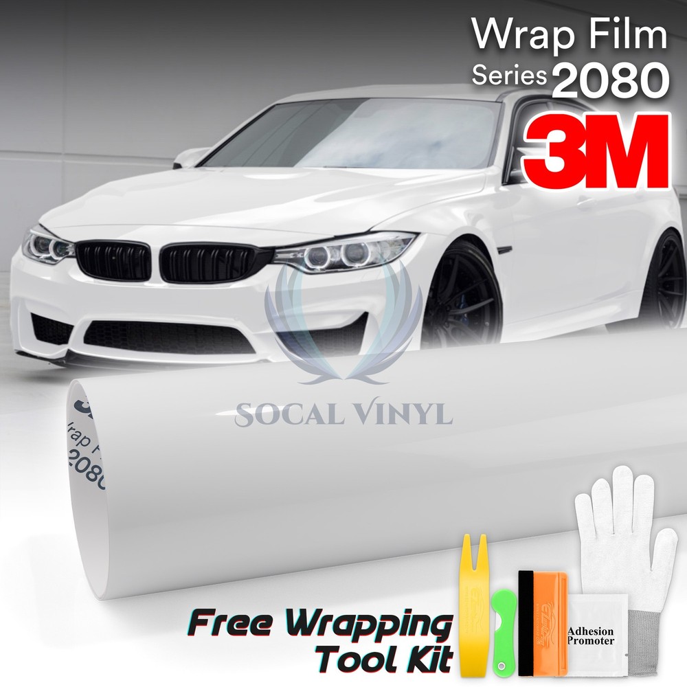 Genuine 3M 2080 Series G10 Gloss White Vinyl Wrap Vehicle Film Decal Bubble Free