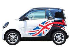 Graphics The Union Jack Flag Stripe Car Sticker For Smart Fortwo Side Door Decal