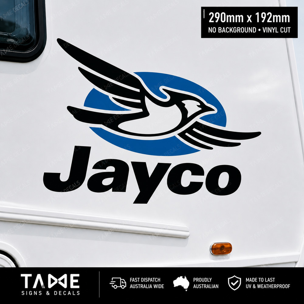 Jayco Sticker 290mm Long – HIGH QUALITY Caravan Decal Vinyl Logo Trailer Camper