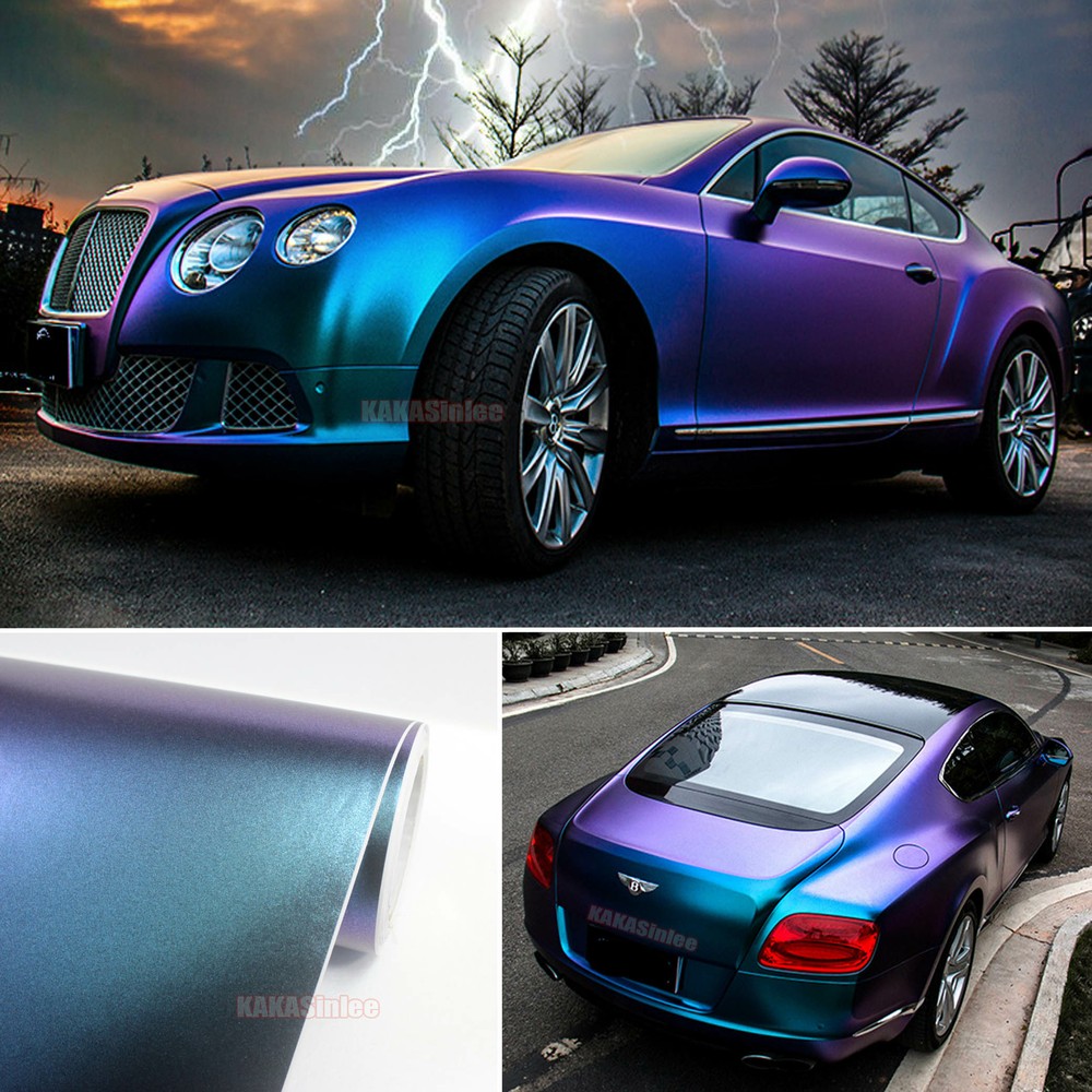 Car Wrap Chameleon Pearl Metal Satin Chrome Glitter Vinyl Sticker 50FT x 5FT US