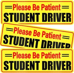 Auto Magnetic Student Driver Signs Set Easy to Remove Reflective Stickers