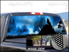 P223 Wolf Rear Window Tint Graphic Decal Wrap Back Pickup Graphics