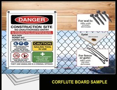 No Entry Authorised Persons Only, Self Adhesive Waterproof Vinyl Sticker