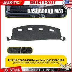 Fit 2002-2008 Dodge Ram Dashboard Cover Mat Pad Gray Dash Board Non-Slip 1-5X