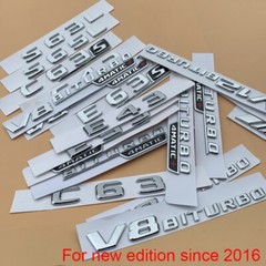 Car Trunk Sticker for Mercedes Benz AMG C43 C63 E43 E63S V12 V8 BITURBO 4MATIC+