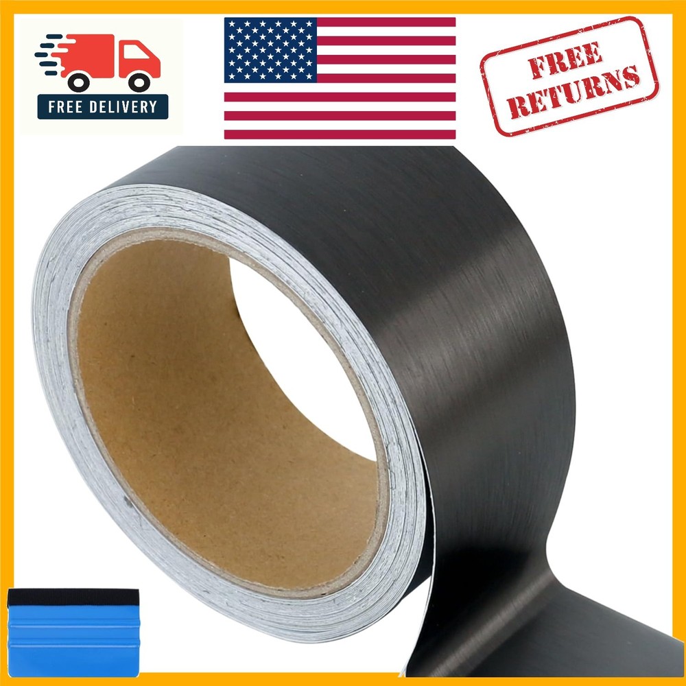 Brushed Metallic Vinyl Tape – Bubble-Free for Perfect Trim Upgrades
