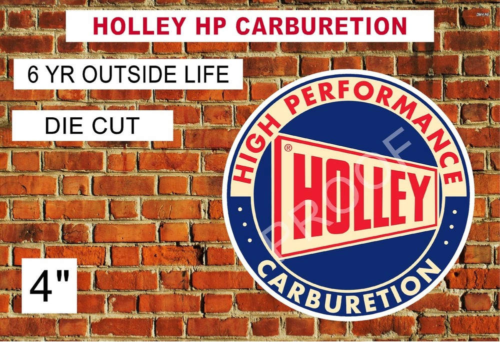 HOLLY HIGH PERFORMANCE CARBURETORS  4″ UV LAMINATED + Bonus Smaller Random Decal