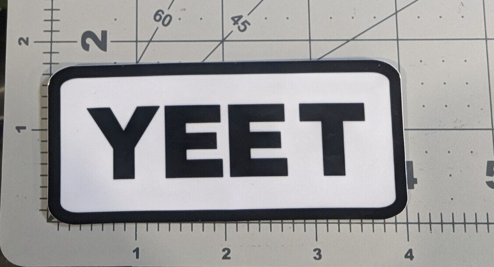 YEET die-cut vinyl sticker 4×1.75″ bigfoot abominable snowman