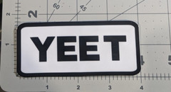 YEET die-cut vinyl sticker 4×1.75″ bigfoot abominable snowman