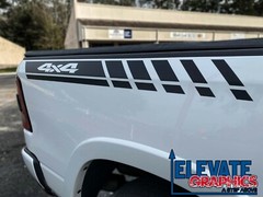 For Ram 1500 Stripes Side Bed Rail 3m Vinyl Graphics Stickers Decals 2009-2024