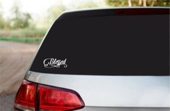 Blessed custom car window vinyl decal sticker oracal 651 religious blessings