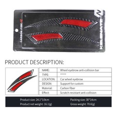2x Universal Glossy Black Car Exterior Side Fender Vent Air Wing Sticker Trim