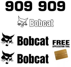 Bobcat 909 Backhoe Attachment Skid Steer Vinyl Decal Sticker + FREE APPLICATOR