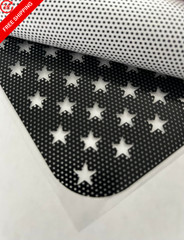Truck Rear Middle Window Perforated American Flag 13.5″ x 8.75″, Matte Black