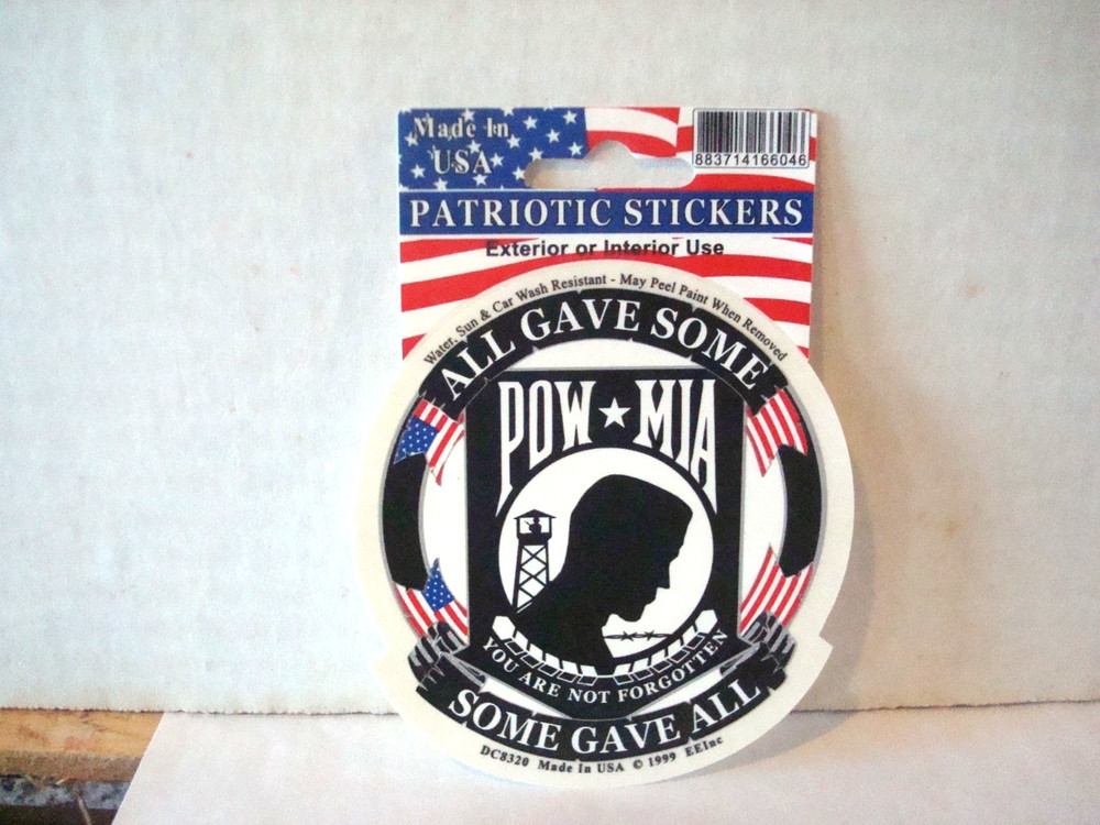 POW MIA ALL GAVE SOME SOME GAVE ALL STICKER DECAL 4 inches