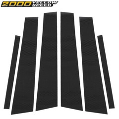 6Pcs Fit For BMW 3-Series E90 Carbon Fiber Pillar Posts Door Trim Piano Decal