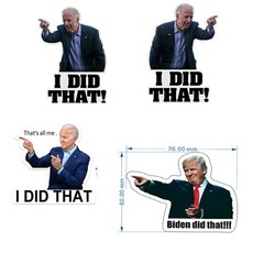 50-100PCS JOE BIDEN I DID THAT! GAS PUMP STATION HUMOR FUNNY STICKERS TRUMP
