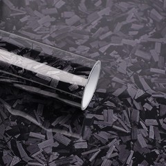 Premium Forged High Gloss Black Carbon Fiber Vinyl Film Wrap Roll Sticker Decal