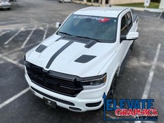 2019-2024 For Ram 1500 Decals Hood Beam 3m Vinyl Stripes Stickers Auto Graphics
