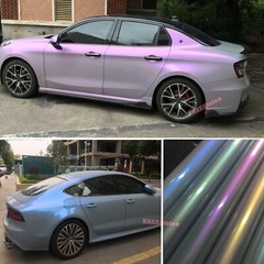 Flat Satin Pearl Glitter Metal Chameleon Chrome Car Vinyl Wrap Sticker Strips AB