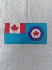 RCAF Ensign Top Quality Flag Decal, Made in Canada 3″ x 6″