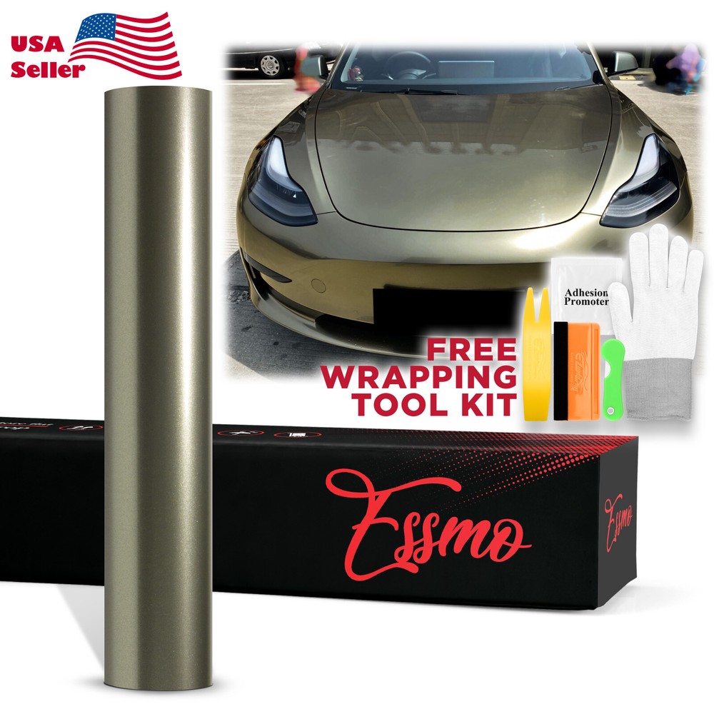 ESSMO PET Super Gloss Metallic Millennium Jade Car Vinyl Wrap Decal Like Paint