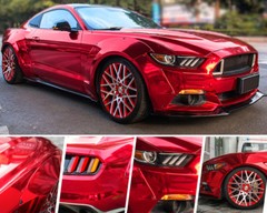 24″ x 60″ Red Chrome Mirror Vinyl Film Wrap Sticker Decal Stretchable 2ft x 5ft