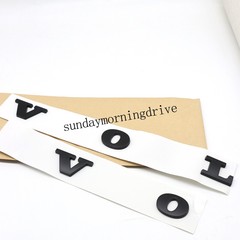 For Volvo Rear Trunk Lid Letter Badge Nameplate Emblem Sport Matte Black