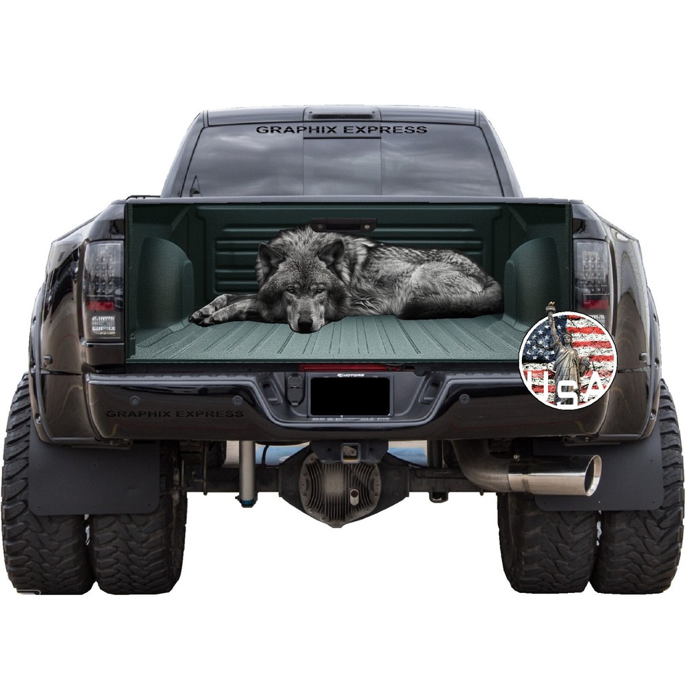Tailgate Wrap Wolf Vinyl Graphic Decal Sticker, Pickup Decal T351