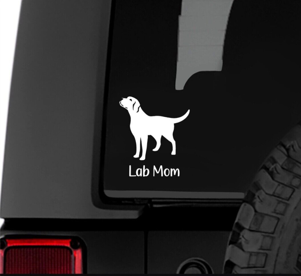 LABRADOR MOM DAD LAB DOG CAR WINDOW DECAL WATERPROOF VINYL DECAL