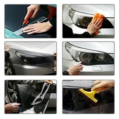 Headlight Protection Film Glossy Tint Tail light Fog Side Marker Vinyl Wrap DIY
