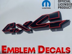 RAM 1500 2 TONE “4×4” Tailgate Emblems Overlay Decal 2025