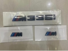 GLOSS BLACK for M335i + FENDER BADGE X2 CUSTOM REAR LETTERING 1 SERIES 3M