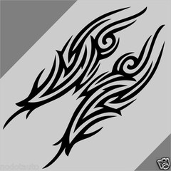 Car Decals Racing stripe Flames 7”x28.5” Vinyl Hood Bonnet stickers CG308 2pcs