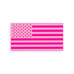 Pink USA Flag Sticker Female BREAST CANCER Flight Like Girl Cup Car Window Decal