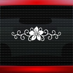 Hibiscus #12 Hawaiian Flower Cute Car Decal Window Sticker Plumeria (20 COLORS!)