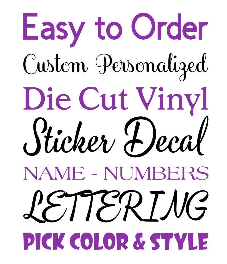 Custom Text Vinyl Lettering Sticker Decal Personalized Window Wall Business Car