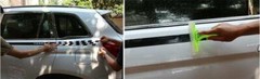 2X Waterproof Vinyl Graphics Decals Car Door Body Side Stickers Kit Black/Red
