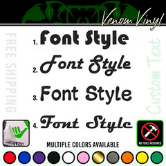 Custom Vinyl Lettering Window Decal | Personalized Retro Classic Vintage Fonts