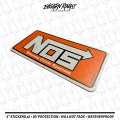 x2 NOS Stickers – 3 inch Nitrous Oxide Systems JDM Old School USA Vintage Racing