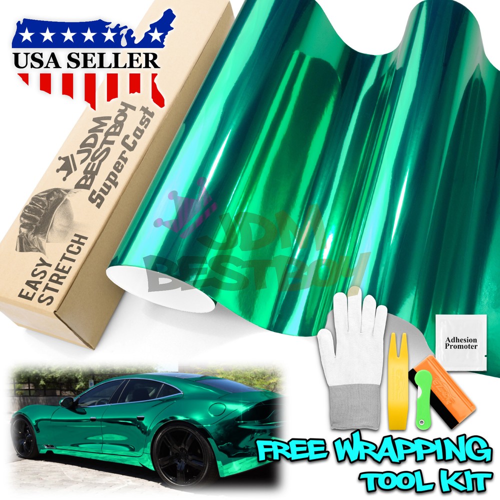 Supercast Chrome Teal Car Vinyl Wrap Decal Sticker Bubble Free Sheet Film DIY