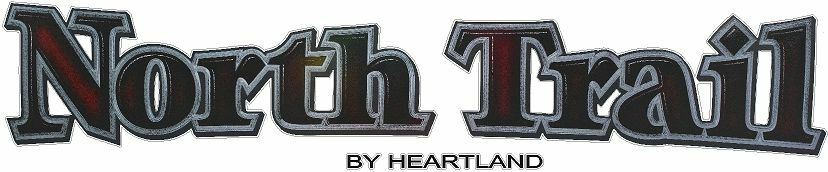 NORTH TRAIL RV LOGO with Burgundy GRADIENT IN LETTERS Lettering decal 42″x7.5″