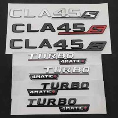 3D ABS Chrome For CLA 45 S AMG C117 C118 CLA45S TURBO Car Trunk Badge Emblem