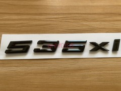 Gloss Black 3D ABS Letters Trunk 535xi Emblem Rear Badge for BMW 2017-2022 535xi