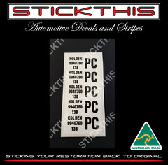 Suit Holden Wire Harness Label – HX Main Loom Manual Upto 03/1977 PC 9940760